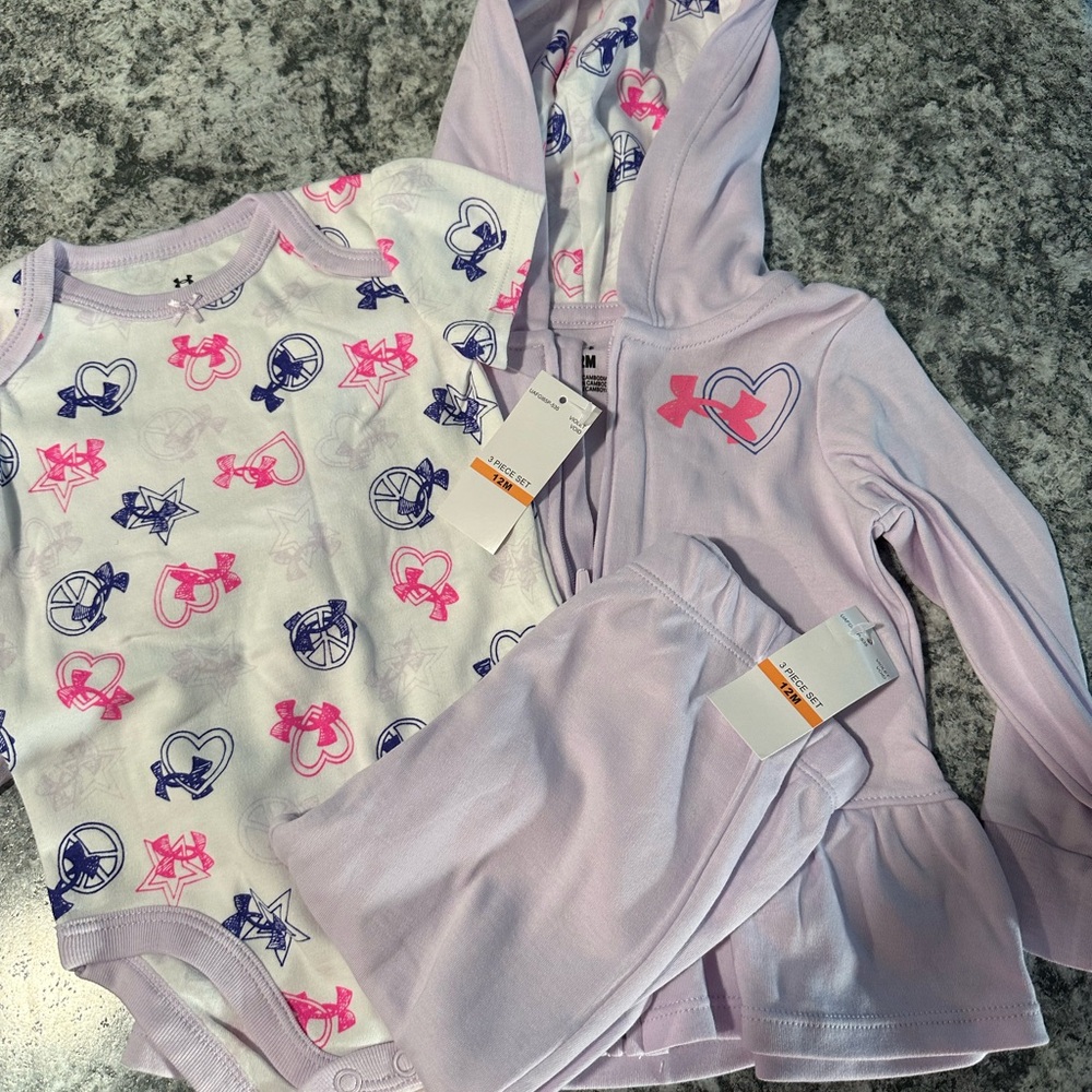 Kids Pajamas Set in Pink and White